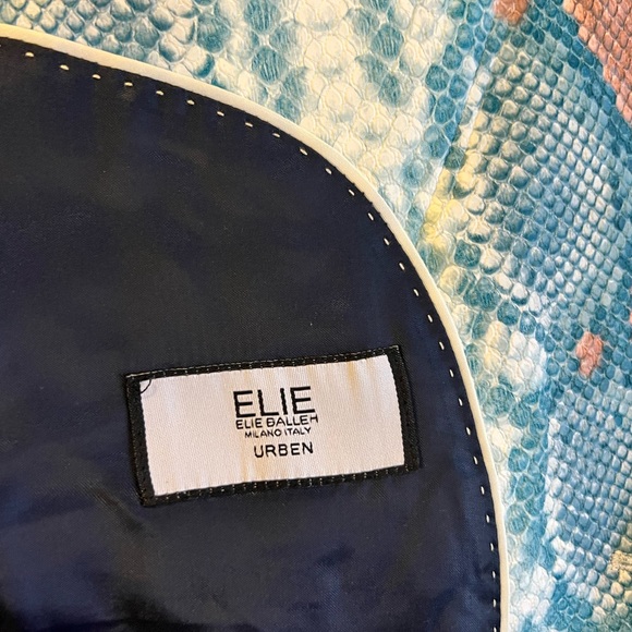 Men's Blue and Brown Patterned Blazer - Picture 4 of 6